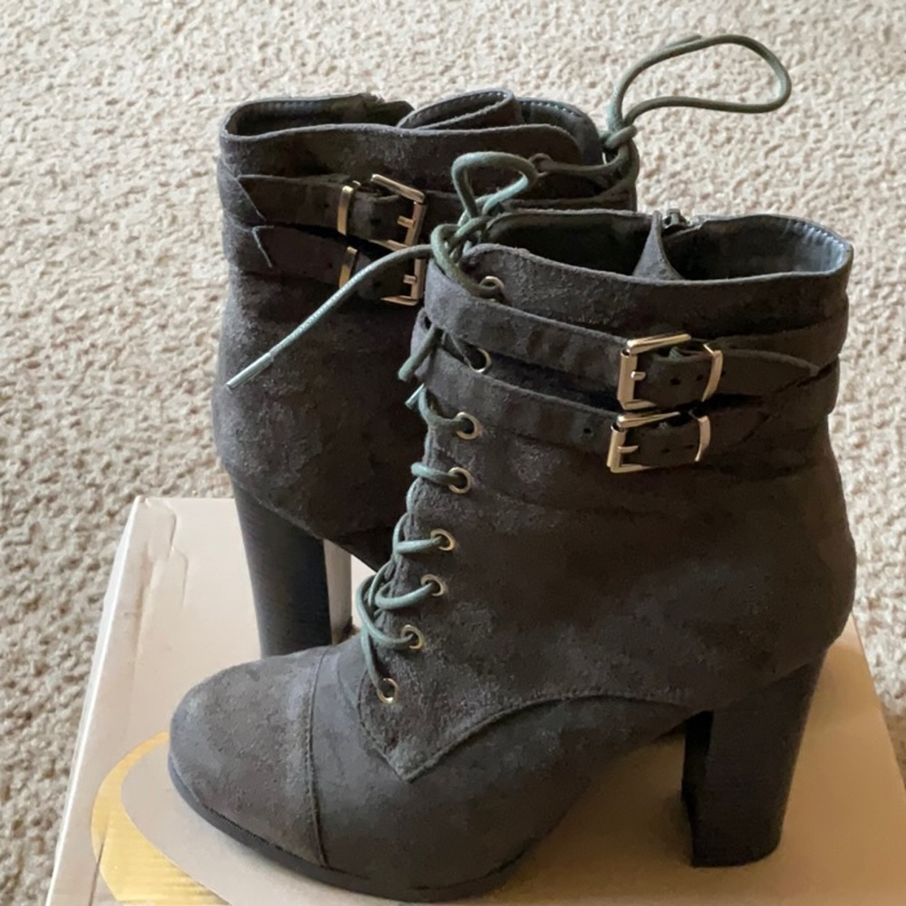 Like New Suede Heel Booties